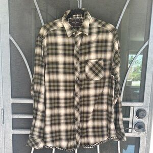 Black brown 1826 button down heavy weight shirt.